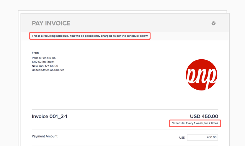 Recurring billing client agreement